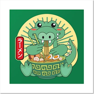 Crocodile Ramen Noodles Posters and Art